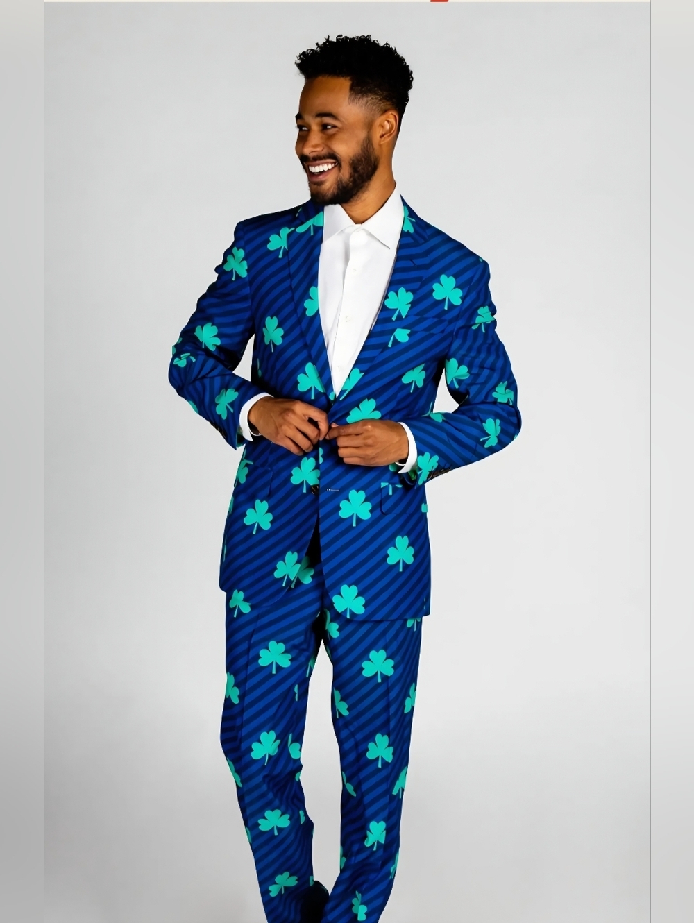 Shinesty The Boondock Saint Navy Shamrock St. Patrick's Day Suit Size 42 36x29